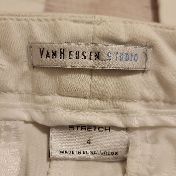 Van Heusen Studio white slim fit dress pants - Picture 3 of 8